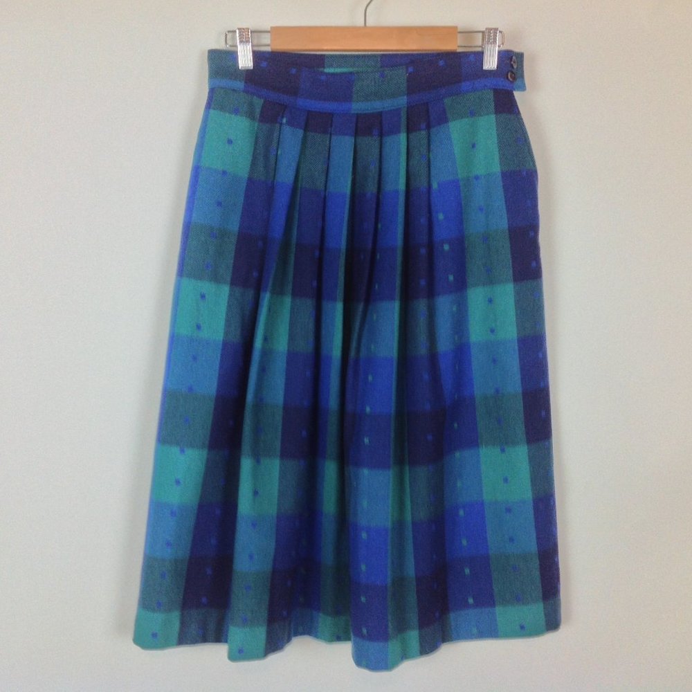 Vintage Oui Petites Wool Blend Maxi Skirt 10P